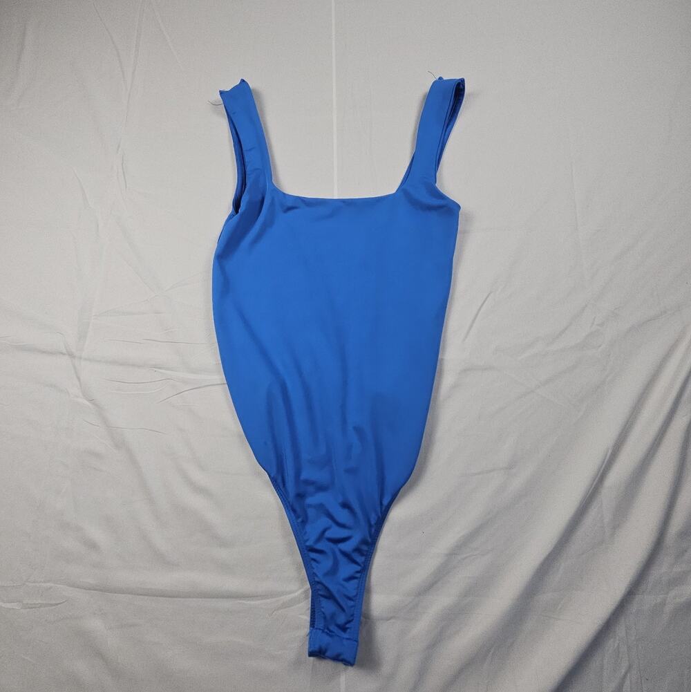 Sleeveless Bodysuit by Aéropostale XS Blue Square Neck Stretch Smooth